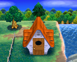 Animal Crossing: Happy Home Designer Azzurra Huis Vista Esterna