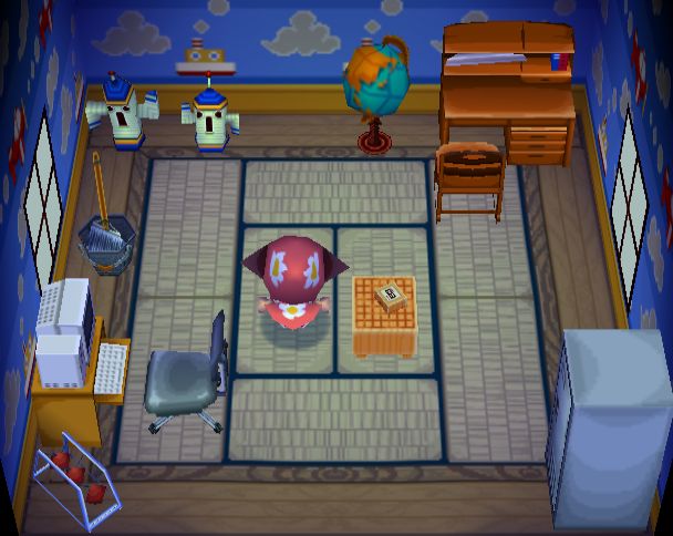 Animal Crossing Боунс жилой дом Интерьер
