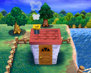 Animal Crossing: Happy Home Designer Jenny Haus Außenansicht