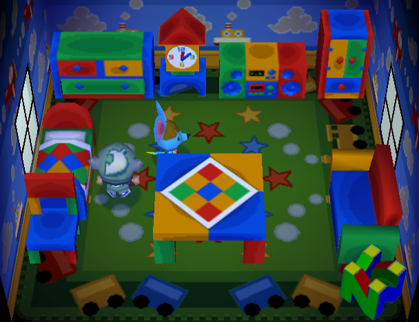 Animal Crossing Брокколо жилой дом Интерьер