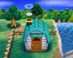 Animal Crossing: Happy Home Designer Брюс жилой дом внешний вид