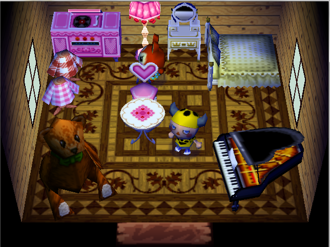 Animal Crossing Банни жилой дом Интерьер