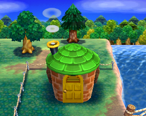 Animal Crossing: Happy Home Designer Камофрог жилой дом внешний вид