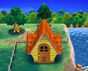 Animal Crossing: Happy Home Designer Caroline Haus Außenansicht
