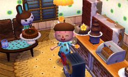 Animal Crossing: Happy Home Designer Кармен жилой дом Интерьер