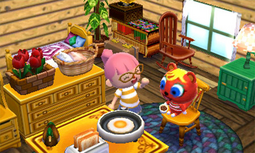 Animal Crossing: Happy Home Designer Каролин жилой дом Интерьер