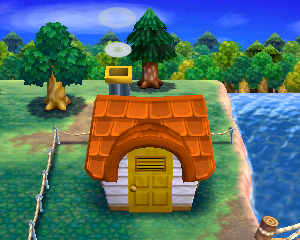 Animal Crossing: Happy Home Designer Ricarda Haus Außenansicht