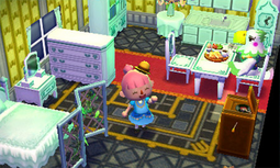 Animal Crossing: Happy Home Designer Сели жилой дом Интерьер