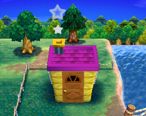 Animal Crossing: Happy Home Designer Charlie Haus Außenansicht