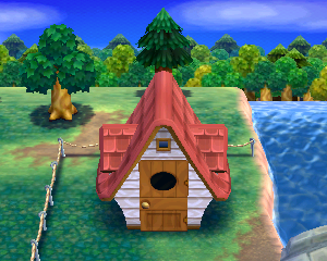 Animal Crossing: Happy Home Designer Charlise Casa Buitenaanzicht