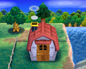 Animal Crossing: Happy Home Designer Anette Haus Außenansicht