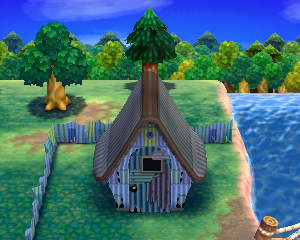 Animal Crossing: Happy Home Designer Pando Casa Vista Exterior