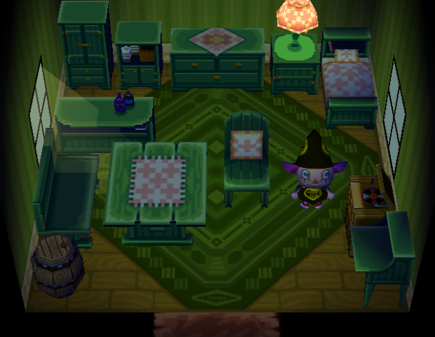 Animal Crossing Chuck жилой дом Интерьер