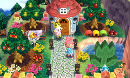 Animal Crossing: Happy Home Designer Клайд жилой дом Интерьер