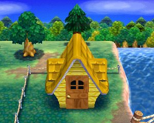 Animal Crossing: Happy Home Designer Cacho Casa Vista Exterior