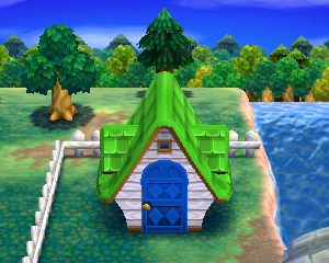 Animal Crossing: Happy Home Designer Колтон жилой дом внешний вид