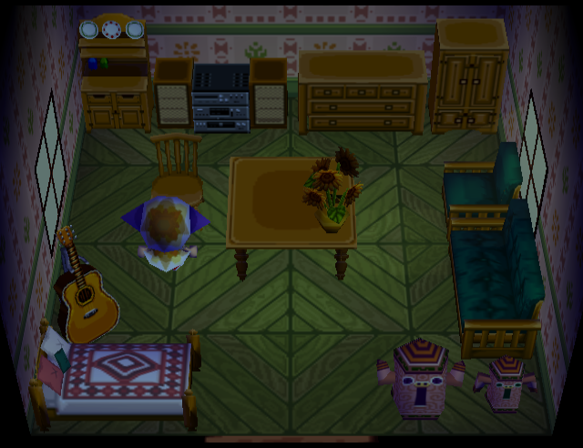 Animal Crossing Куки жилой дом Интерьер