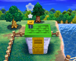 Animal Crossing: Happy Home Designer Кусто жилой дом внешний вид