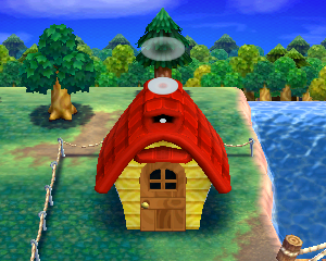 Animal Crossing: Happy Home Designer Крок жилой дом внешний вид