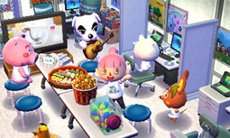 Animal Crossing: Happy Home Designer Керли жилой дом Интерьер