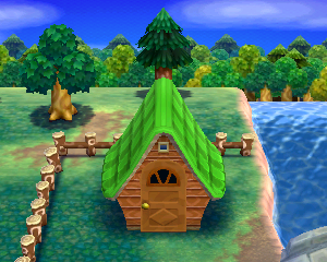 Animal Crossing: Happy Home Designer Дин жилой дом внешний вид