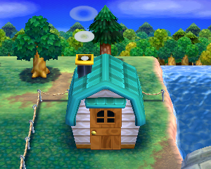 Animal Crossing: Happy Home Designer Prof Maison Vue Extérieure