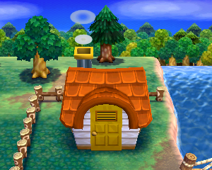 Animal Crossing: Happy Home Designer Эгберт жилой дом внешний вид