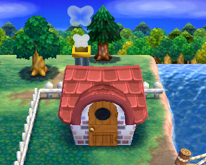 Animal Crossing: Happy Home Designer Элиз жилой дом внешний вид