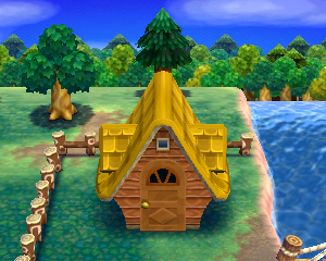 Animal Crossing: Happy Home Designer Элвис жилой дом внешний вид