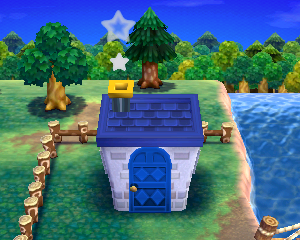 Animal Crossing: Happy Home Designer Юджин жилой дом внешний вид