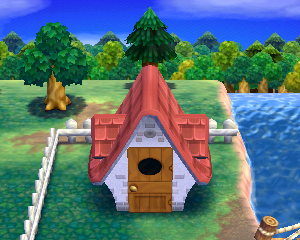 Animal Crossing: Happy Home Designer Юнис жилой дом внешний вид