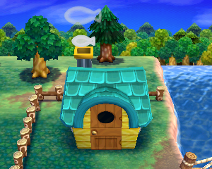 Animal Crossing: Happy Home Designer Филберт жилой дом внешний вид