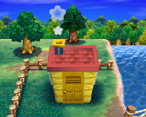 Animal Crossing: Happy Home Designer Luppa Maison Vue Extérieure