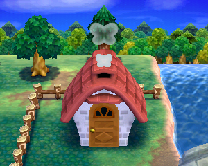 Animal Crossing: Happy Home Designer Глэдис жилой дом внешний вид