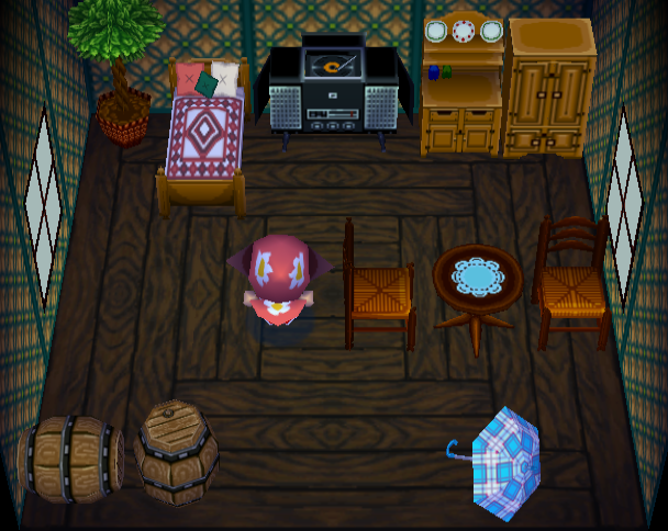 Animal Crossing Гус жилой дом Интерьер