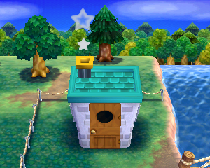 Animal Crossing: Happy Home Designer Pierre Haus Außenansicht