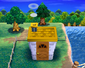 Animal Crossing: Happy Home Designer Kiki Haus Außenansicht