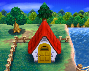 Animal Crossing: Happy Home Designer Plumerio Casa Vista Exterior