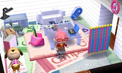 Animal Crossing: Happy Home Designer Agnes Haus Innere