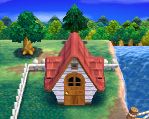 Animal Crossing: Happy Home Designer Patidifú Casa Vista Exterior
