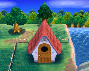 Animal Crossing: Happy Home Designer Marlies Haus Außenansicht