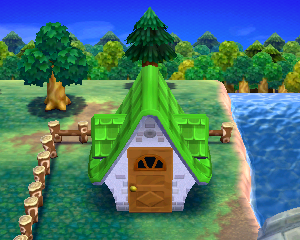 Animal Crossing: Happy Home Designer Марджи жилой дом внешний вид
