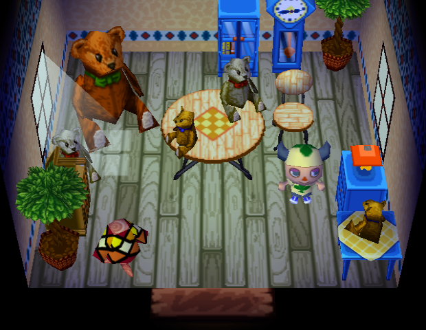 Animal Crossing Минт жилой дом Интерьер