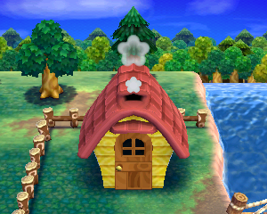 Animal Crossing: Happy Home Designer Молли жилой дом внешний вид
