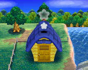 Animal Crossing: Happy Home Designer Монти жилой дом внешний вид