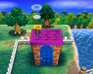 Animal Crossing: Happy Home Designer Pécora Casa Vista Exterior