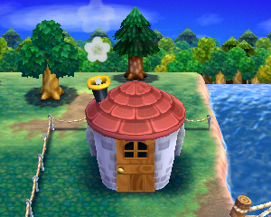 Animal Crossing: Happy Home Designer Mireille Maison Vue Extérieure