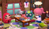 Animal Crossing: Happy Home Designer Ниблз жилой дом Интерьер