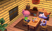 Animal Crossing: Happy Home Designer Папи жилой дом Интерьер