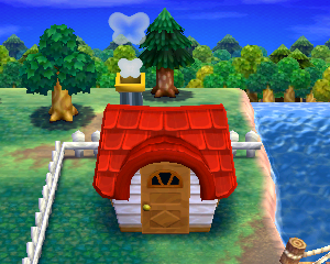 Animal Crossing: Happy Home Designer Avelina Casa Vista Exterior